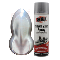 Aeropak Silver Zinc Spray Paint Paint Atti-Corrosion Protection