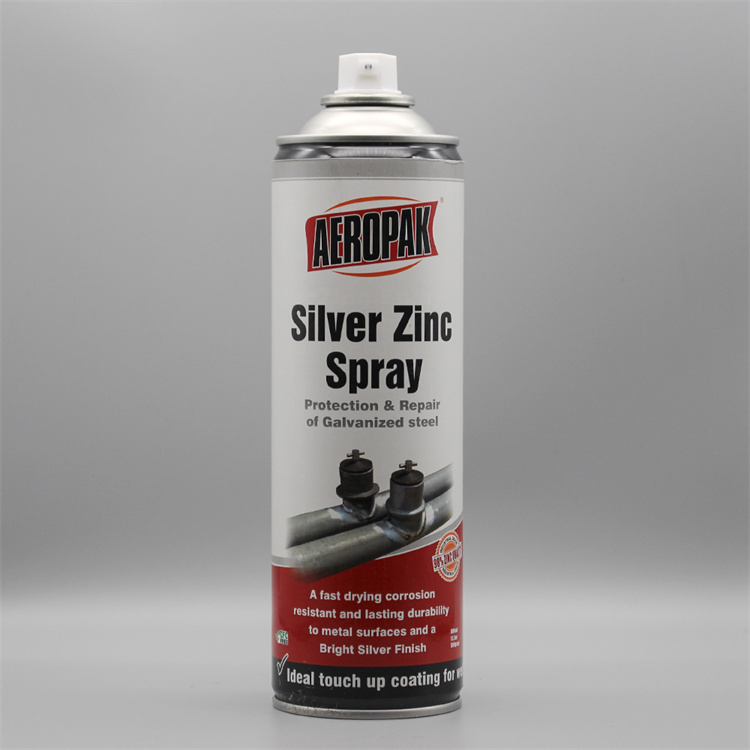 Aeropak Silver Zinc Spray Paint Paint Atti-Corrosion Protection